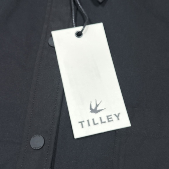 NWT Tilley Snap Front Tech Shirt Black Hiking Fishing Utility Womens XL - Picture 7 of 12